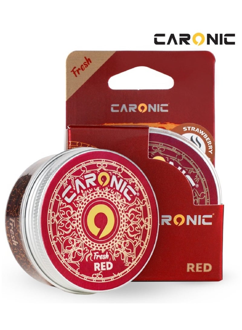 CARONIC Car Air Freshener with Adjustable Lid for Desired Strength for Auto or Home Strawberry Pack Of 3 - Image 2